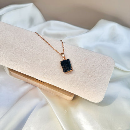 Necklace | Black Druzy