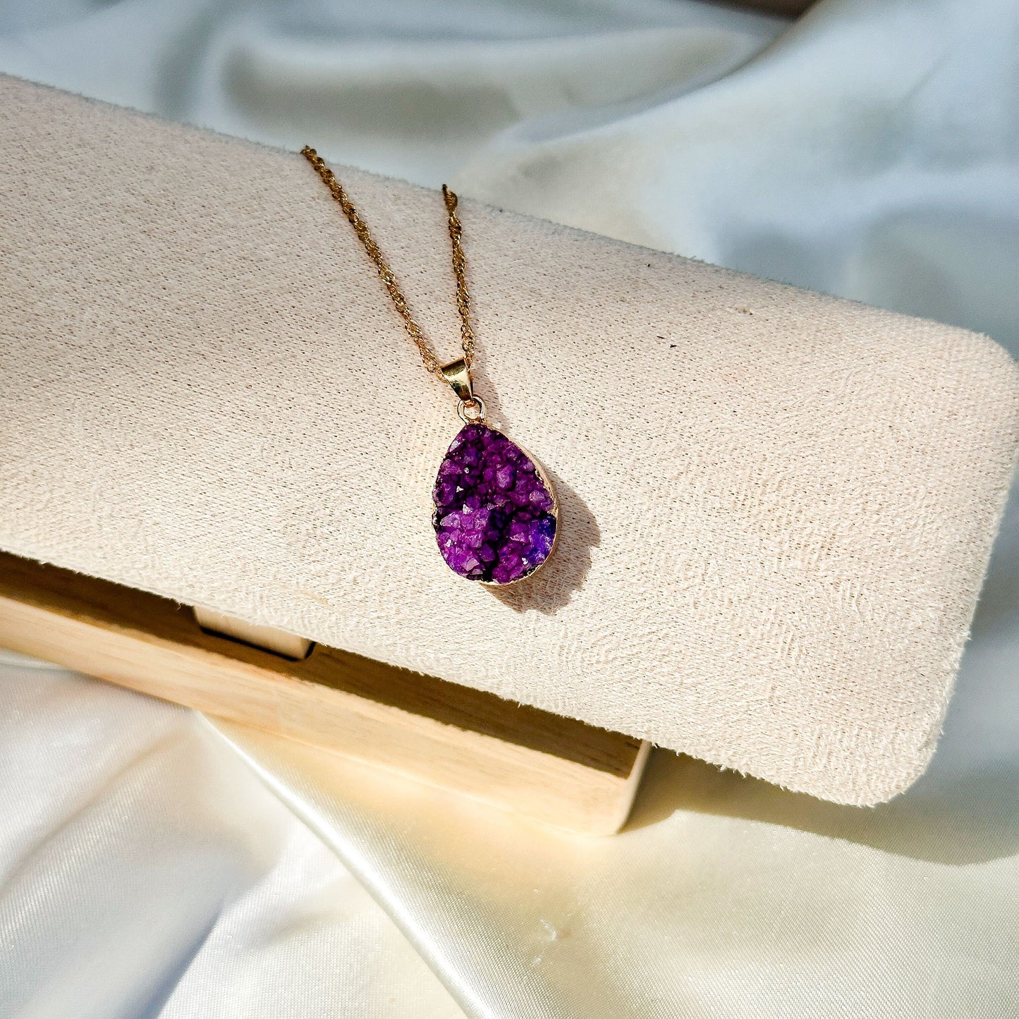 Necklace | Purple Druzy