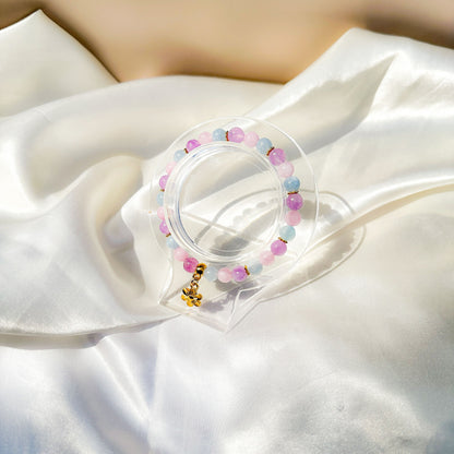 Gemstone Bracelet 6mm | Amazonite with Charm